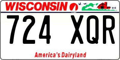 WI license plate 724XQR