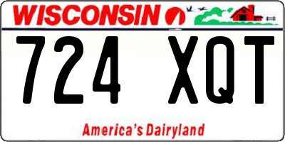 WI license plate 724XQT