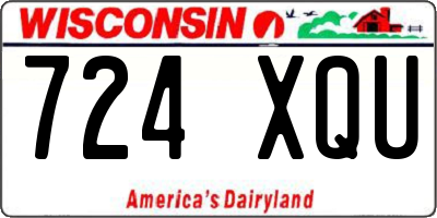 WI license plate 724XQU