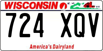 WI license plate 724XQV