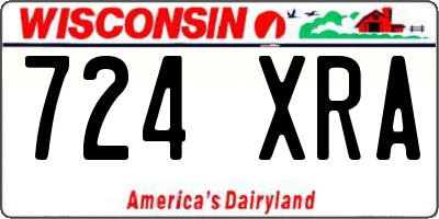 WI license plate 724XRA
