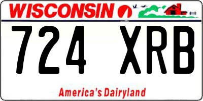 WI license plate 724XRB
