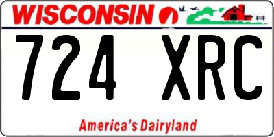 WI license plate 724XRC