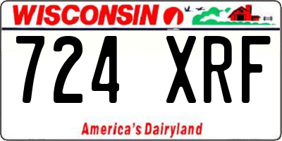 WI license plate 724XRF