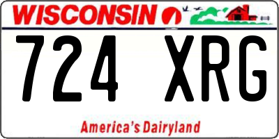 WI license plate 724XRG