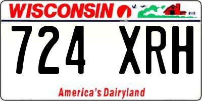 WI license plate 724XRH