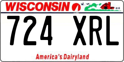 WI license plate 724XRL