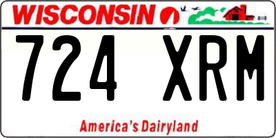 WI license plate 724XRM