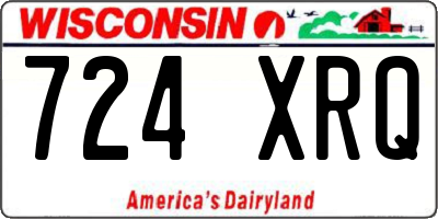 WI license plate 724XRQ