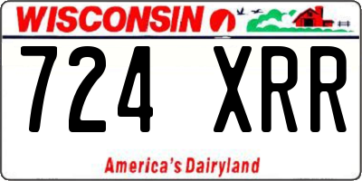 WI license plate 724XRR