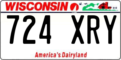 WI license plate 724XRY