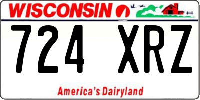 WI license plate 724XRZ