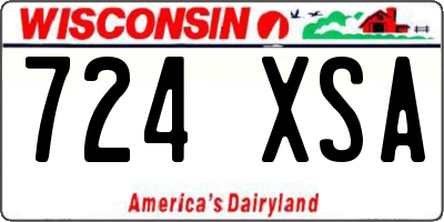 WI license plate 724XSA