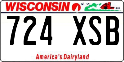 WI license plate 724XSB