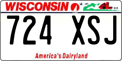 WI license plate 724XSJ