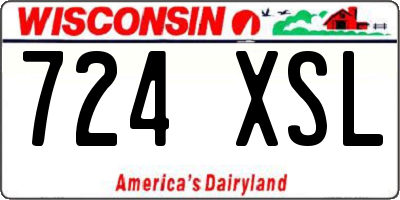 WI license plate 724XSL