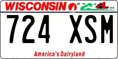 WI license plate 724XSM