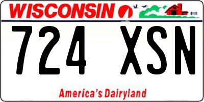 WI license plate 724XSN