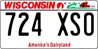 WI license plate 724XSO