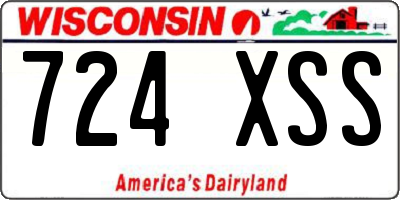 WI license plate 724XSS