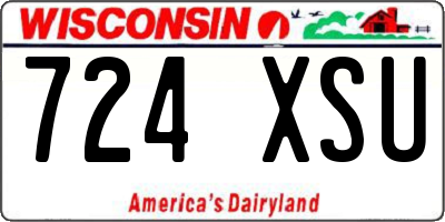WI license plate 724XSU