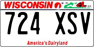 WI license plate 724XSV