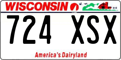 WI license plate 724XSX