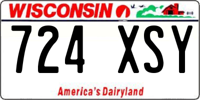 WI license plate 724XSY