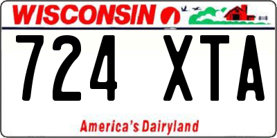 WI license plate 724XTA