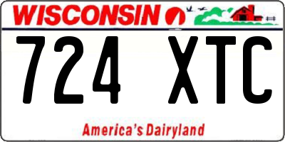 WI license plate 724XTC