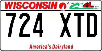 WI license plate 724XTD