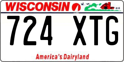 WI license plate 724XTG
