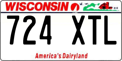 WI license plate 724XTL