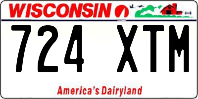 WI license plate 724XTM