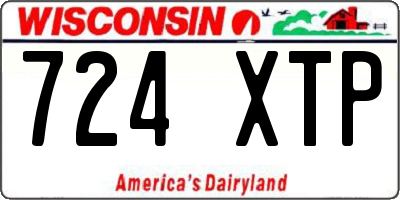 WI license plate 724XTP