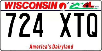 WI license plate 724XTQ