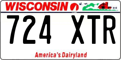 WI license plate 724XTR