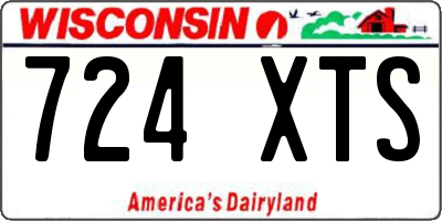 WI license plate 724XTS