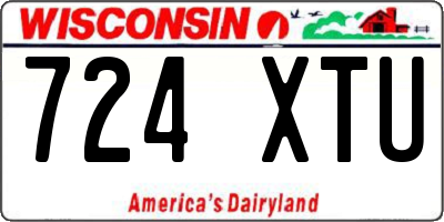 WI license plate 724XTU