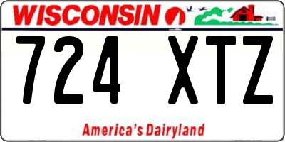 WI license plate 724XTZ