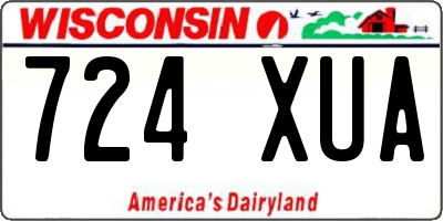 WI license plate 724XUA
