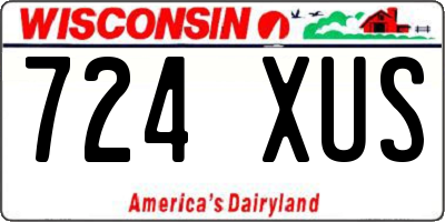 WI license plate 724XUS