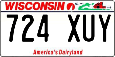 WI license plate 724XUY