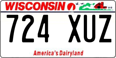 WI license plate 724XUZ