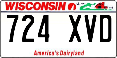 WI license plate 724XVD