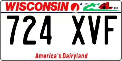 WI license plate 724XVF