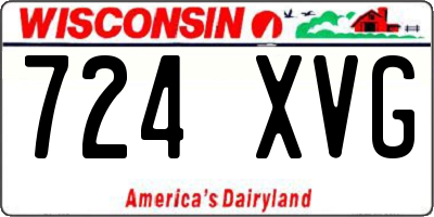 WI license plate 724XVG