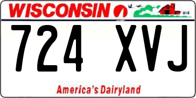 WI license plate 724XVJ