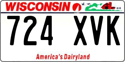 WI license plate 724XVK
