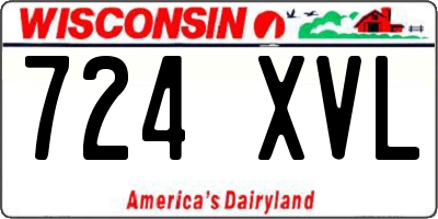 WI license plate 724XVL